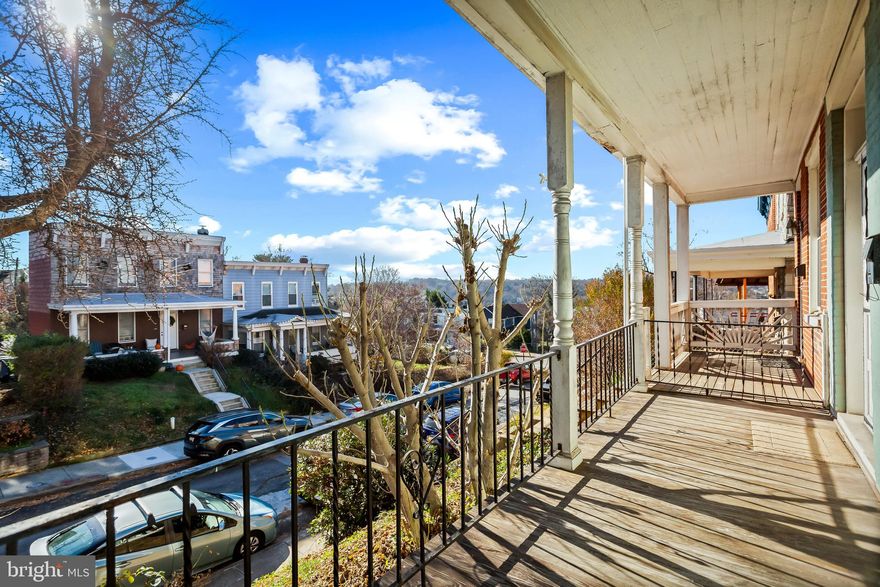 A great opportunity in a great location.  Wide, end of group, rowhouse with plenty of space, large eat-in kitchen, 2 full and 1 half bathrooms, plus 3 big bedrooms, double paned windows, central air conditioning, wood floors, first floor laundry, front porch, nice sized flat back yard and off street parking for 2 small cars that can easily be widened.  The house went through a total re-hab about 20 years ago and the current owner has started on some further updates (mostly cosmetic), but so much was already done.  Many of the neighbors have added on or enhanced their properties to keep the values nice and high on this block.  Just a couple of blocks from the Avenue, a tad bit more to the Rotunda, so close to Hopkins Homewood, I83 and so much more.