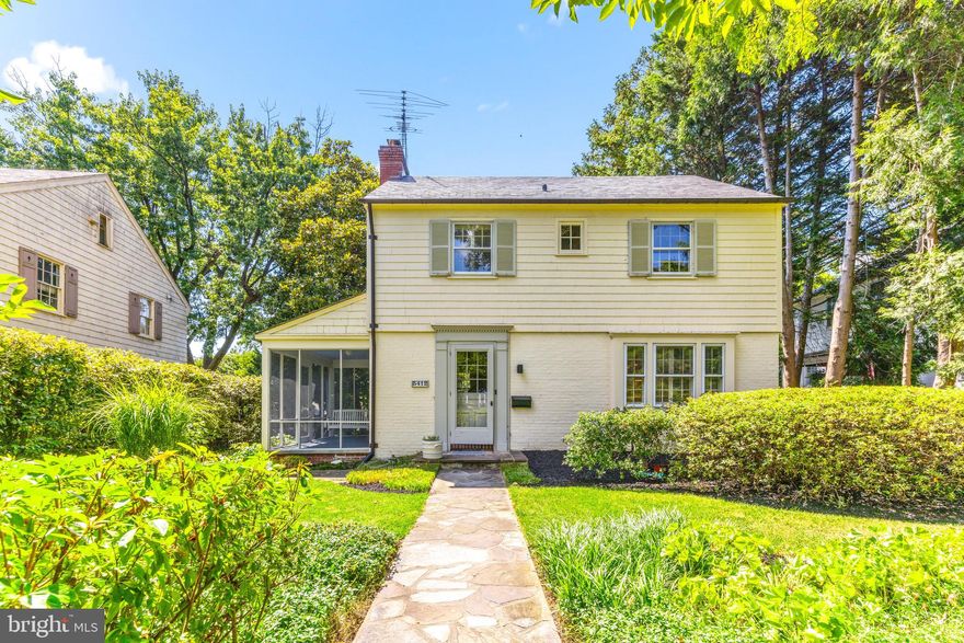 What a charming home surrounded by extensive landscaping giving a very private feel in the sought out neighborhood of Homeland. Step inside to find beautifully preserved historical features throughout including gorgeous solid wood hardwood floors through main and upper level, wood burning fireplace, & built in shelves in the dining room. As you enter you'll find a large living room centered by the fireplace, door to exterior side screened in porch, and steps to upstairs. Off to the right is a true dining room w/ built ins. Step back through the well laid out galley style kitchen to an absolutely stunning back addition off the kitchen with massive windows  - so many options with this space. Upstairs are 3 generously sized bedrooms, a hallway full bathroom, and a jack and jill style 1/2 bathroom between 2 of the bedrooms. The basement is partially finished including a full bathroom - so much potential . The backyard and paver patio set up is so serene and private surrounded by trees and mature bushes. The outside space is so relaxing - imagine morning coffee or evening wine on the pavers with no one in sight. In the rear of the property is a detached 1 car garage that could be used for parking or use this space for additional storage.  Homeland is a gorgeous neighborhood dating back to 1920s with an array of different styles of homes and rich in architecture and landscape design. If you are not familiar with this neighborhood, I recommend driving around as you will quickly realize how much of a gem this area is. There is a strong sense of community here - organized annual events such as community clean up days and movie nights. Located in the heart of the Baltimore city w/ easy access to 83 to get to everything we love about the city!