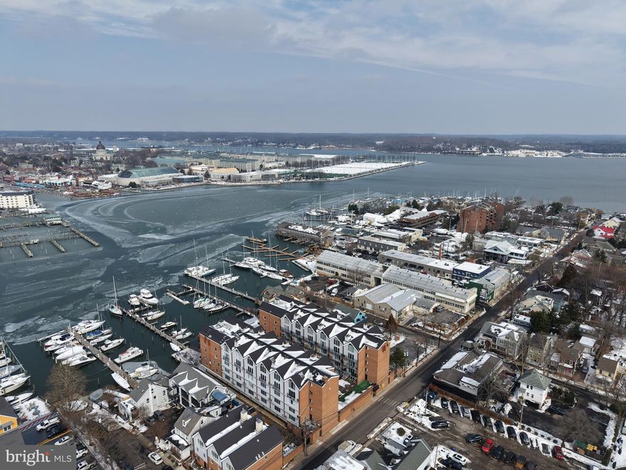 Welcome to 312 Severn Ave., Unit 407, where the charm of Eastport living meets modern comfort in the highly desirable Tecumseh building on Spa Creek. This bright and inviting 1-bedroom loft condo features an open floor plan with soaring vaulted ceilings, exposed beams, and refinished beautiful parquet wood floors. The living area is highlighted by a striking brick fireplace and dramatic high ceilings that enhance the spacious feel. The loft-style bedroom adds architectural interest while maximizing functionality and design. Located on the 4th floor with convenient elevator access, this residence offers effortless living just steps from the best of Eastport and Downtown Annapolis — restaurants, marinas, shopping, and waterfront attractions are all within easy reach. The Tecumseh offers waterfront living with a beautiful waterfront pool, entertaining deck, and boat slips for large and small watercraft.