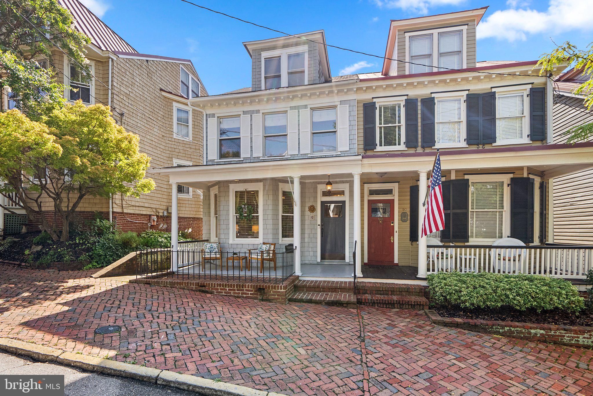 Nestled on one of the most sought-after streets in downtown Annapolis, this stunning home offers three bedrooms and two and a half bathrooms, including a luxurious primary suite that occupies the entire second floor. The primary suite is a true retreat, featuring a spacious walk-in closet, convenient laundry room, and a spa-like five-piece en suite bathroom with views of the meticulously landscaped backyard.
The main floor is an entertainer’s dream, with a seamless flow from the living room to the dining area, just off the modern kitchen. The kitchen boasts stainless steel appliances, a large island, and direct access to a bright sunroom. The sunroom opens up to a manicured patio and a deep, private lot, perfect for outdoor gatherings.
The third floor offers a private sanctuary, housing two additional bedrooms and a beautifully updated bathroom, providing an ideal space for guests.
At the end of the block, you’ll find convenient water access, perfect for catching the water taxi, and you’re just three blocks away from the vibrant heart of Downtown Annapolis.
Additional Features:
- New HVAC system
- New water heater
- Recently certified roof
This home perfectly blends modern amenities with classic Annapolis charm, offering an unparalleled lifestyle in a prime location.