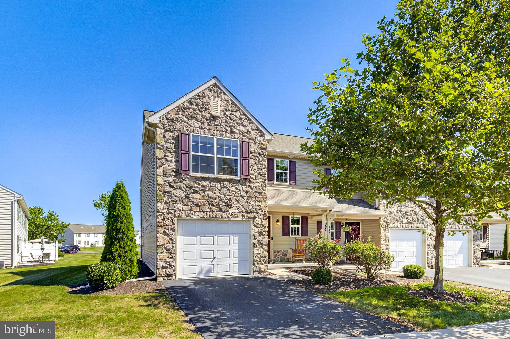 Welcome to Care-Free Living at The Townes in the Village at Springbrook Farms!
This beautifully maintained end-unit townhouse offers 3 spacious bedrooms, 2.5 baths, and over 1,600 square feet of living space. Built in 2017, the home blends modern design with comfort and convenience.
The main level features a bright and airy living area that flows seamlessly into the kitchen with a large breakfast island, dining space, and half bath, perfect for both everyday living and entertaining.
Upstairs, you’ll find a generously sized primary suite complete with an en-suite bathroom and spacious walk-in closet. Two additional bedrooms and a full bathroom provide plenty of room for family or guests. For added convenience, the second-floor laundry makes daily living a breeze.
The full unfinished basement is ready for your ideas, whether it becomes a playroom, home gym, or man cave, the options are endless.
Located in the highly desirable Palmyra School District, this property is just minutes from Hershey Medical Center, Hershey attractions, shopping, and dining. Enjoy the peaceful setting with open green space, colorful wildflower gardens, and scenic walking paths right outside your door.
Don’t miss the chance to experience low-maintenance living in a prime location!