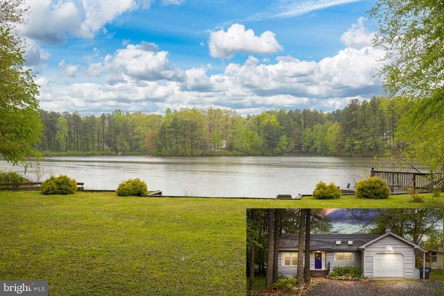 Gorgeous LAKE FRONT dream home with peaceful, breath-taking waterfront views! One of the best lots in this gated community! Lovely one-level home in Lake Land Or features water views from almost every room. Wonderful open floor plan includes wall of windows to take advantage of beautiful lake frontage. Vaulted ceiling in main living area. Upgraded kitchen with granite counters. Two back bedrooms, each with sliding glass doors that open onto deck across back of house. Enclosed 4-season patio allows you to enjoy your water views all year long. Separate dining room was once a 3rd bedroom and could easily be converted back. Large front and back yards with lots of space. Wide open lake views are not impeded by trees. Private dock - fish, swim, or canoe from your own backyard! Attached one-car garage, plus shed for extra storage. Don't miss your chance to call this waterfront oasis Home!