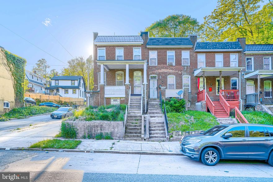 Coming soon!  Add your touches to this end unit set on the hill of tree lined streets.  Needs some freshening.  Lock in your equity.  Convenient to 83, Hampden, Baltimore Zoo and  Druid Hill Park.