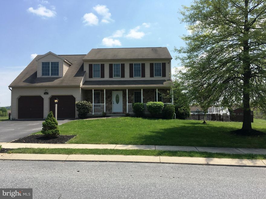 DO NOT MISS OUT!!   Spacious colonial home with 4 large bedrooms, separate formal dining room and living room, access to rear deck and large fenced in yard / pool area, bluestone patio with granite countertops, Great space for entertaining! Huge Master suite, master bath and walk in closet over the garage. Laundry hook ups on main level and basement. Each level is zoned for heating and air conditioning. There is an enclosed room in the basement that can be used as office/ playroom/ game room. New carpet in all bedrooms. Convenient to Route 30, I-83, and shopping. Great community and school district.  Great home in move-in condition!
