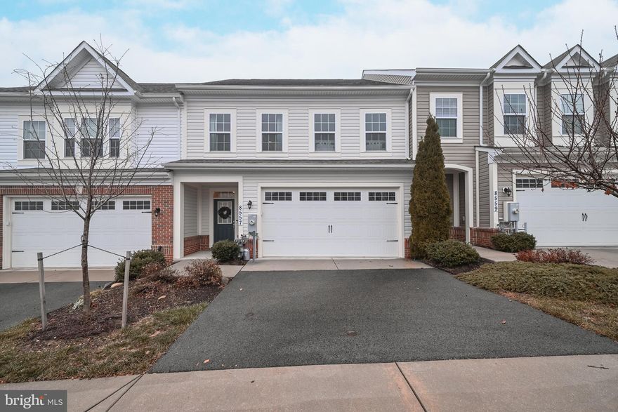 Rarely available, this lovely villa in the Gatherings is sited in a quiet section of this age restricted 55+ neighborhood, backing to wooded open space and Forest Conservation;  facing the community park with picnic tables and benches to accommodate neighbors and friends in a cul-de-sac setting.    Offered for the first time by the original owner, you will find this home to be in 'like new' condition.  Enter into a foyer/hall that welcomes and embraces the central kitchen that will truly live up to an ideal gathering place for all.  A fabulous wall of cabinetry will hold all of your kitchen treasures and double for storage and pantry.  The large central island with breakfast bar will also host as a huge serving station. An additional Bulter's pantry/dry-bar provides additional storage and counter space leading to the main level laundry room, large storage closet and access to the garage.  Wood cabinetry,  stainless appliances, granite counters, over-look a magnificent living/dining area with vaulted ceiling creating a comfortable yet useful area for dining and entertainment.  The bump out sunroom space also provides an extra setting for transitional use as library or office with access to a private patio.  The primary suite also enjoys backing to the wooded open space with additional closet, access to a generous bath with double vanity, seated shower, linen closet and large walk-in closet.  The upper level has two large bedrooms joined by a shared ensuite full bath with tub/shower and vanity.  The amazing loft family room will be a perfect get-away that overlooks the main level. An additional large storage room will hold so many of your treasures at the ready for a seasonal decoration, suitcases for your travels and so much extra space for your surplus possessions.  Warm gas cooking and heat. Hardwood flooring throughout the main level, plush carpeting on the upper level. Enjoy the community pool and club house.  So conveniently located near Rt 29 and Rt. 40 where you'll enjoy endless shopping, restaurants and services.  The two-car garage also provides for additional parking of two cars on your large  driveway.  There are also visitor parking spaces at your door.  Welcome home.