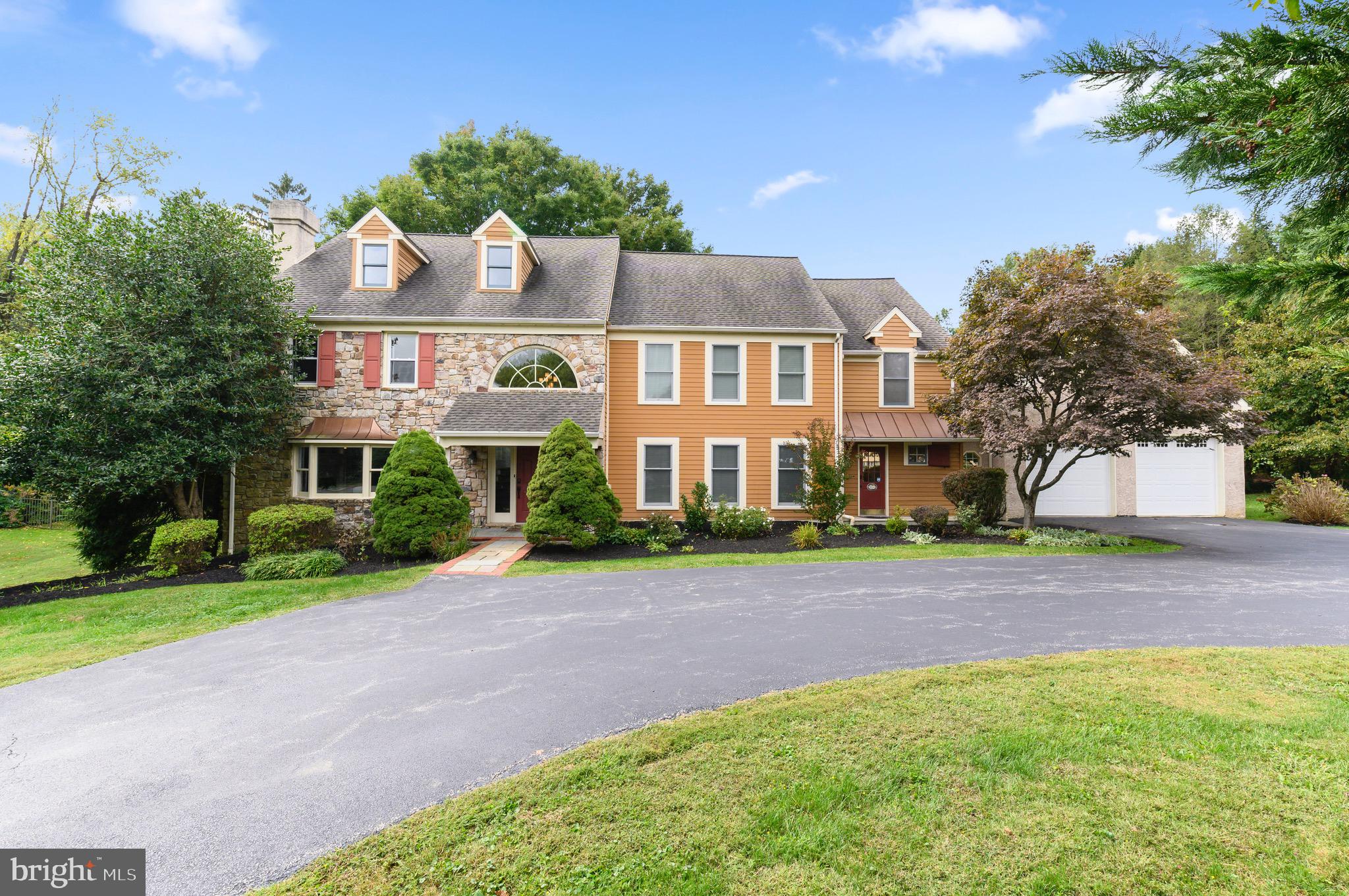 Move right into one of the most beautiful lots in the desired Shadow Oak Community in Tredyffrin Township. This thoughtfully maintained home sits on 2.6 Private Acres of completely (new) fenced in backyard. Pull in the circle driveway and enter through the two-story sunlit Foyer. You'll find on your left a spacious Sitting/Living Room adorned with a new gas fireplace, double custom built-in shelves lined with LED lights. The entryway leads you into the heart of the home, the gorgeous Gourmet Kitchen complete with Quartz countertops, Makellos soft close cabinetry, an oversized center island with tons of entertaining space. The original wide plank Hardwood floors make this stunning kitchen a true show-stopper. The large room off the kitchen could be a fantastic Playroom for kids, a Home Office, or in-Law Suite offering the option of a 6th Bedroom. The vaulted ceiling Family Room provides a view to the backyard through brand new sliding doors along with a floor to ceiling custom (new) stone fireplace as a focal point. A walk in Pantry, Mudroom with built ins, half bath and great sized Dining Room complete the first floor. The second floor offers an oversized Master Bedroom including a walk through closet, soaking tub and an attached home office. This extra room could also be used as a nursery or sitting room as it has a sound-proof plexiglass wall which overlooks the family room below. Laundry room with utility sink, a full bath and two good sized Bedrooms complete the second floor. On the third floor you'll find two more oversized Bedrooms, an additional walk in closet, a full bath and plentiful storage space. Enjoy your morning cup of coffee on the back patio or the newly refurbished Gazebo with cedar roof. An Amish made play-set with lifetime warranty is included in the backyard. Coveted Tredyffrin-Easttown School District and within walking distance to the Chester Valley Trail. Conveniently located near the King of Prussia Mall, the new Grove in Malvern, Town Center at King of Prussia, Wegman's, Trader Joe's and Valley Forge National Park. All major highways are easily accessible from this prime location. Recent Updates include: two brand new HVAC systems, new windows and sliding doors, basement waterproof system 2019, two new fireplaces, Closets by design in bedroom closets, Hardiplank siding & Kitchen renovation in 2016. Don't miss this opportunity to live in this sought after neighborhood! Showings will begin Saturday 10/3