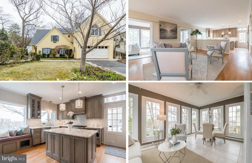 English country garden for this purist's dream. On 1/3 acre this is white picket fence, 1940's charming with a carefully curated Subzero/ Wolf kitchen! 4 bedrooms, 3.5 baths and a TWO car garage. Complete with gazebo, roof deck, greenhouse, garden room, koi pond and mature plantings. Professionally measured at 3979 total finished square footage. Flat landscaped lot.