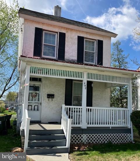 This 2-story needs an interior make over but could be a showpiece. 9' ceilings on both levels, walk-up attic.
Nice yard.