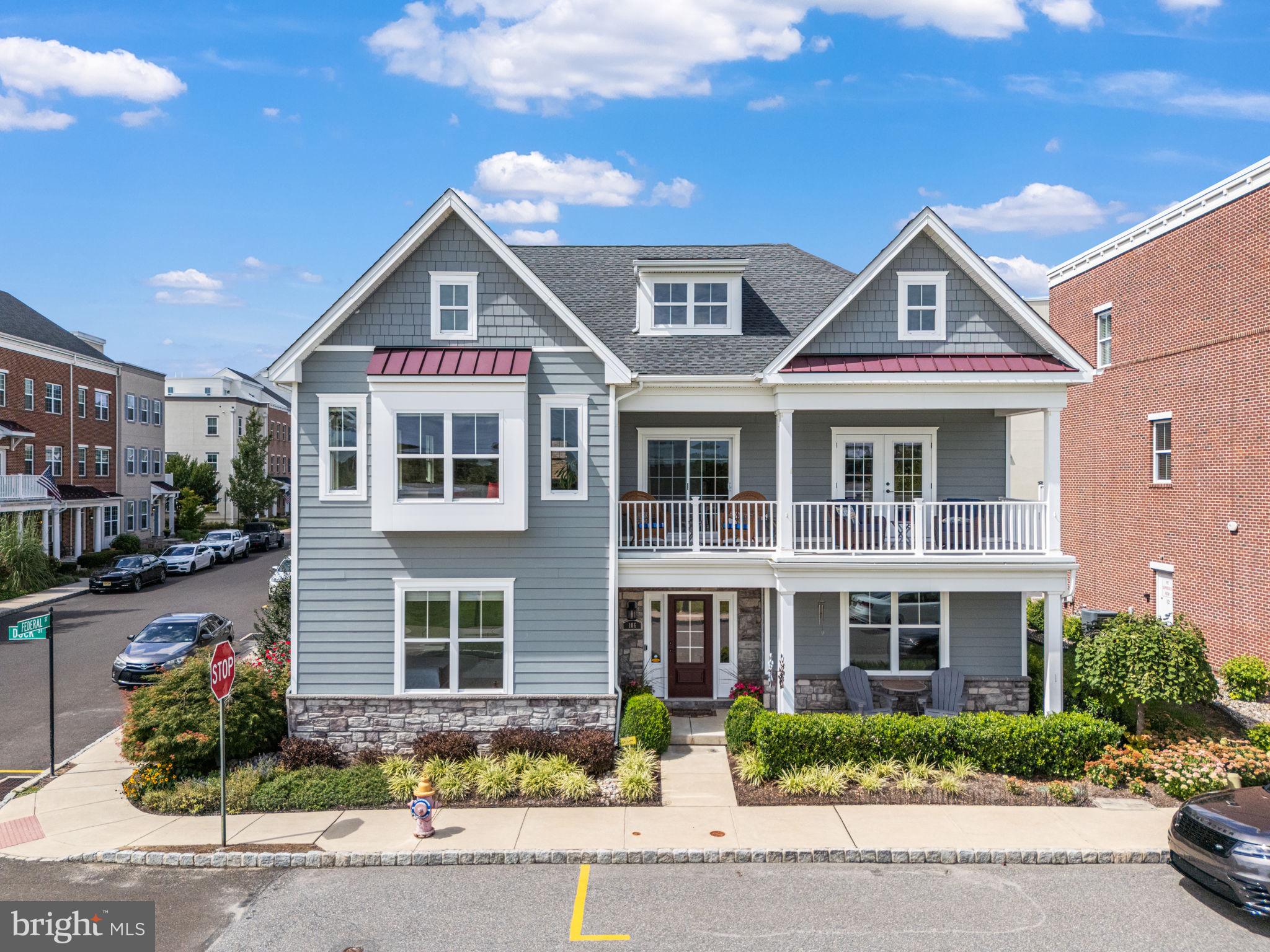 Magnificent River Views!
Welcome to 106 Dock Street, a one-of-a-kind Magnatti-built masterpiece in the coveted Waterside community. Perfectly positioned on a premium corner lot at Dock & Federal Streets, this 3,100 sq. ft. residence offers 3 bedrooms, 3.5 baths, and breathtaking Delaware River views from the Great Room, Primary Suite, Loft, and multiple decks & patios.
Built in 2017 and lovingly maintained by its original owners, this light-filled home is a peaceful riverfront retreat. Designer upgrades include French Doors from the Primary Suite to covered second floor deck, beautiful window seat overlooking the river, GE Café appliances, heated Primary Bath floors, and motorized Hunter Douglas shades. With three patio doors and 27 casement windows, natural light pours in from every angle.
First Floor: Oversized 2-car garage with heating hookup, large laundry room, 2 bedrooms, full bath, foyer, and gathering/family room.
Second Floor: Open-concept kitchen, dining & living areas with stunning water views, plus a Primary Suite with dual walk-in closets, spa-like bath, and private deck.
Third Floor: Loft with full bath (heated floor), private deck, and walk-in attic storage.
The Sellers’ Favorite Moments:
Morning coffee & sunset happy hours over the river. Watching the sunset from the third-floor deck. Strolling to the boat ramp, Pen Ryn, or Neshaminy State Park. Hosting friends in the expansive Great Room. Enjoying the friendly, walkable neighborhood.
Close to I-95, Cornwells Heights train station, shopping, dining, and the Pennsylvania Yacht Club—this home blends luxury, lifestyle, and location. If you’ve been waiting for something truly special, this is it. Schedule your private showing today!