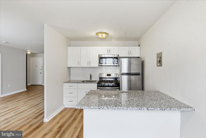 Location, Location, Location! Top Floor Studio Condo on  Arlington Ridge Road just above Amazon HQ2, .  Renovated kitchen  with shaker style cabinets, stainless appliances, granite and breakfast bar.  Ugraded bath vanity and new vinyl flooring being installed currently to replace carpet in the photos.  

Easy commute to any northern Virginia area you may wish to visit or explore. Pentagon City Metro is just steps away.  Enjoy biking trails, library, beautiful parks, aquatic center, many restaurants, etc.  Utilities incuded. Tenant pays for internet and parking decal for vehicle to park in the development lot.   Laundry on second floor and pay conveniently by card. Very clean condo building.

1 hour notice for showings.  Currently occupied.  Parking in the back of the building with decal.  Pool open during the summer season.