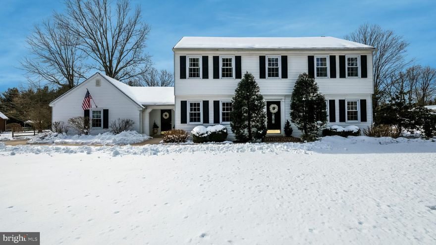 Welcome home to the lovely 4228 Salem Street in Buckingham Township...home of the award-winning Central Bucks School District.  These very proud original owners have loved on and approved upon this home since 1976!  Pride of ownership is evident!  This traditional 2-story Colonial offers wood floors throughout, updated Kitchen and Baths, a lovely Sunroom and Screened Porch addition, an inviting salt water pool...and more all sitting pretty on an acre of land! Formal Living Room and Dining Room with wood floors.  Updated Kitchen with Long Leaf yellow pine flooring, cherry cabinetry with under cabinet lighting, granite counter tops, Bosch appliances, tumbled tile backsplash with lovely accent tile design, eating area....opens to Family Room with propane gas fireplace and custom built-ins. Plan on enjoying the incredible views from the lovely Sun Room with vaulted ceiling...step out onto the patio and pool area from the Sun Room or the fabulous screened porch.  Main Floor Laundry/mud room with ceramic tile floor is accessed from the rear patio or front side porch entry! 5 month old GE Profile washer and dryer are included with the sale of this lovely home! Tucked away Powder Room off the Laundry/Mud Room area.  Upstairs you will find wood flooring 4 spacious bedrooms with ample storage space and a lovely updated tiled hall bath with oversized vanity and double sinks.  The Primary Bedroom upstairs has a spacious walk-in closet and updated tile bath with oversized vanity with double sinks and spacious stall shower!  Unfinished basement.  2 car side entry garage.  The outbuilding is an oversized shed with space for pool equipment and space for lawn and garden equipment, patio furniture, etc.  20' x 40' salt water vinyl pool (converted to saltwater 2 yrs ago) Windows have been replaced.  New Roof (2023).  All new R-50 insulation.  New water heater. Private well/septic.  Water neutralizing system and softener. Central Air, forced hot air (heat pump) heat with oil back up (new Roth oil tank).  Propane tank is leased and propane used for Family Room fireplace.  Awning for those hot sunny days on the patio. All sitting pretty on 1 acre!  Better hurry for this Buckingham Beauty!