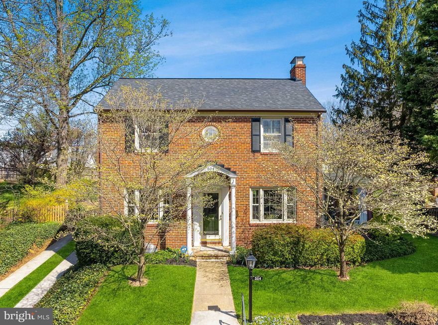 Get ready to be impressed! This classic brick colonial sits in Towson's treasured neighborhood - Wiltondale! Fantastic curb appeal; and it gets even better once you enter this showplace. The star of the show is the recently completed kitchen renovation by Kenwood Kitchens.  This designer kitchen is no doubt going to WOW YOU- from the gorgeous quartzite countertops with island waterfall, to the floor to ceiling custom wood cabinetry,  high end appliances,  stunning tile backsplash, and undercabinet lighting! This now "open kitchen"  is perfect for the home chef and those that like to entertain.  Also on the main level is the tastefully updated half bath, family room with wood-burning fireplace, and an awesome sunroom! The upstairs level features the spacious primary bedroom with a walk-in closet, two additional good sized bedrooms, and a full bath. And all bedrooms have custom plantation shutters! The hardwood floors throughout were recently refinished and are truly gleaming! The lower level features even more finished space, with painted solid wood paneled walls, extensive built-ins, and even a bar counter! This property also boasts an huge backyard, which is completely fenced and gated. Plenty of room to expand if you need more living space in the future.  You will also enjoy having a one car brick garage! Other incredible bonuses to this sweet package ---a new architectural shingle roof and gutters on both the home and garage, replacement windows throughout, security system,  and fresh landscaping!  What an amazing price point to get into this established neighborhood with community pool and playground ! Plus highly rated Stoneleigh Schools,  the Towson location that you want,  and easy access to EVERYTHING! This offering is an A++!