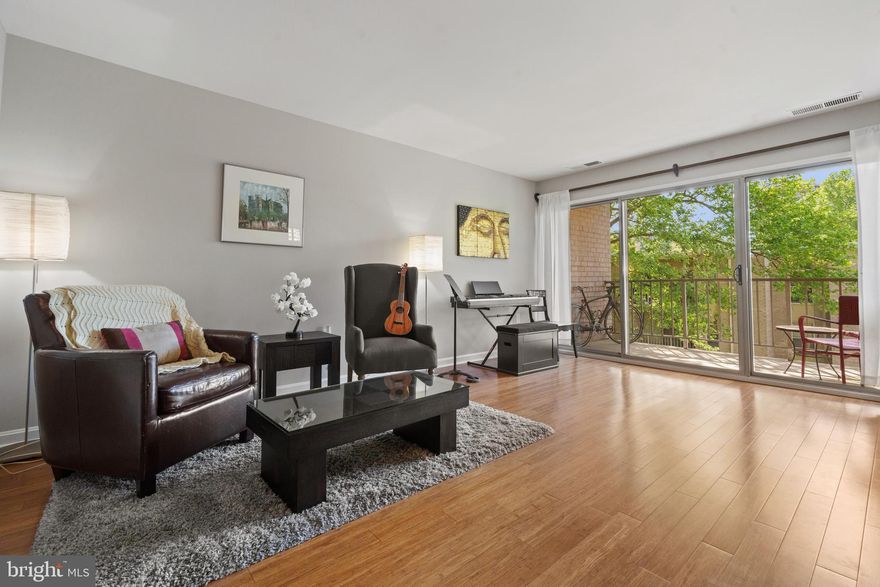 Welcome to this bright and beautifully updated top-floor condo, filled with natural light and stylish finishes, located in Alexandria's West End! The open layout is warm and inviting, featuring bamboo flooring throughout. The fully renovated kitchen is a chef’s dream, boasting granite countertops, an Angora tile backsplash, a touch faucet, and top-of-the-line appliances—including a door-in-door InstaView refrigerator with craft ice maker, a quiet dishwasher, and a multi-function oven offering air fry, convection, and sous vide capabilities.

The renovated bathroom showcases modern upgrades with a tiled shower and floor, complemented by a sleek frameless glass shower door. This home offers both style and convenience in a fantastic Alexandria location!

The condo fee includes all utilities (gas, electric, water) except Internet. Additional conveniences include secured storage on-site and a laundry room in the building. Parking is registered and unassigned. Community amenities feature a pool for residents to enjoy.

Canterbury Square offers a convenient location close to Harris Teeter and the restaurants at the Shoppes of Foxchase, as well as the future Inova Alexandria Hospital at Landmark, currently under construction. Enjoy easy access to I-395, the Pentagon, Old Town Alexandria, and National Landing.

Don't miss this great opportunity!