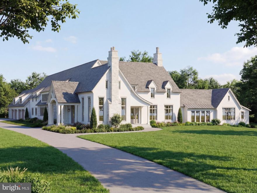 Zaveta Custom Homes has been setting the standard for luxury living for over 40 years.  We came up with this transitional yet timeless design as a concept for the 5.45 acres here on Thompson Mill Road, but additionally, you can design your dream home from top to bottom should you wish.  The purchase price reflected includes the $1,400,000 lot price, improvements (septic, well, stormwater management, etc), 6579 square feet of living space on the first & second floor, 4 bedrooms, 4 full bathrooms, 2 powder rooms, main floor & second floor laundry, 2 interior masonry fireplaces, pool, pool surround, and all the products, build specs & finish levels that makes a Zaveta home, a Zaveta home.  Floor plans & specs are available for the pictured design upon request, and estimated completion (should you choose to move forward with the design as shown) is roughly 14 months.