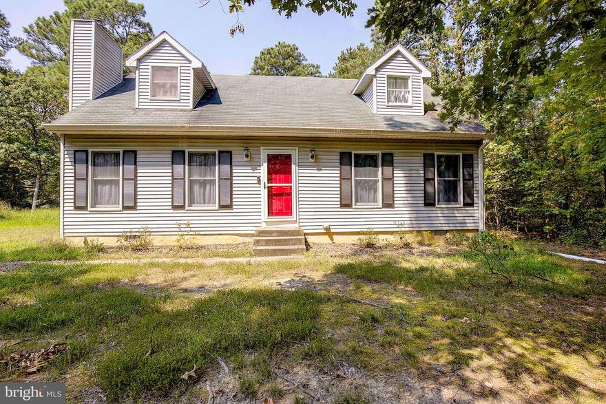 Wonderful  opportunity within a serene country setting. Recent Price Improvement!! This 3-4 BR 1600 square foot cape cod includes a detached garage/workshop. Home features a high efficiency fireplace, new LVP flooring and carpet in BRs on main level and custom wood flooring on upper level, which could have 4th BR (or home office). New Roof Installed summer of 2025. 3 Car Garage is set up for separate expansive large workshop area, or convert into office space (or a Rec Room!) and is insulated, has large attic. Garage  provides plenty of storage and possible entertaining area. Deck, sheds, fenced back yard. Great space close to various military installations within Southern Maryland