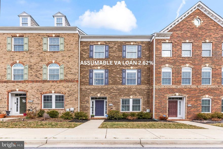 Welcome to 14508 Cannock Chase, a rarely available 3-level luxury townhome in the highly sought-after Bentley Park community. Whats better than a gorgeous home? AN ASSUMABLE VA LOAN AT 2.62% FOR A QUALIFIED VA BUYER! This stunning 3-bedroom, 3.5-bathroom home features an open floor plan with soaring ceilings, gorgeous hardwood floors, and an abundance of natural light throughout every level. The entry floor has a full bathroom and the living area could easily be converted to a 4th bedroom!
The chef's kitchen is the centerpiece of the main level, complete with quartz countertops, a striking 10-foot center island, custom backsplash, and stainless steel appliances. Step through to the private deck off the back, perfect for morning coffee or evening entertaining. The owner's suite offers a true retreat with two separate walk-in closets and a spa-inspired en-suite bathroom. An upper-level laundry room adds everyday convenience, and the rear-load two-car garage provides easy access, ample parking, and extra storage. Step outside to enjoy everything Bentley Park has to offer: a community pool, clubhouse, walking and biking trails,
a scenic pond with gazebo, and a tot lot playground. Situated next to Gunpowder Golf Course and just steps from Fairland Regional Park, the Iceplex ice skating rink, and the aquatic center.
Commuting is effortless with easy access to the MARC Train, ICC (Route 200), I-95, and I-495. Shopping, dining, and entertainment are all just minutes away. The perfect blend of luxury living and unbeatable convenience.