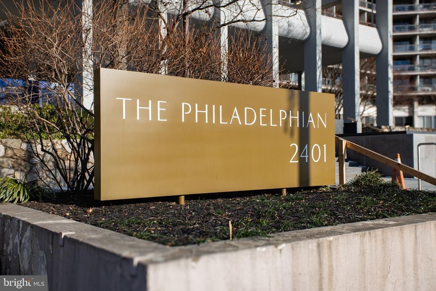 This move in ready unit has one of the most popular views in the city. Located in The Philadelphian directly across the street from the Art Museum. Watch the next Eagles Super Bowl parade from your own balcony. You can have your morning coffee looking at the area that some people only see once in a lifetime. There are wood floors throughout the living/dining room and bedroom. The bathroom was just renovated a year ago with a walk-in shower. The living/dining room area is large enough to entertain your friends. The residents enjoy an active social life including weekly movies, guest speakers, card clubs and holiday parties. The HOA fee includes all utilities, basic cable, wifi, indoor/outdoor pools, fitness center and a shuttle bus around the city 6 days a week.  The commercial area has a bank, pharmacy, beauty parlor, restaurant/bar/ grocery store and more. Need more shopping? It's an easy two block walk to Whole Foods, Target, CVS and many small shops on Fairmount Ave. This is easy living at its best. The building has a no smoking no pet (approved support animals are permitted) policy. Don't delay. Make your appointment to see this unit today.