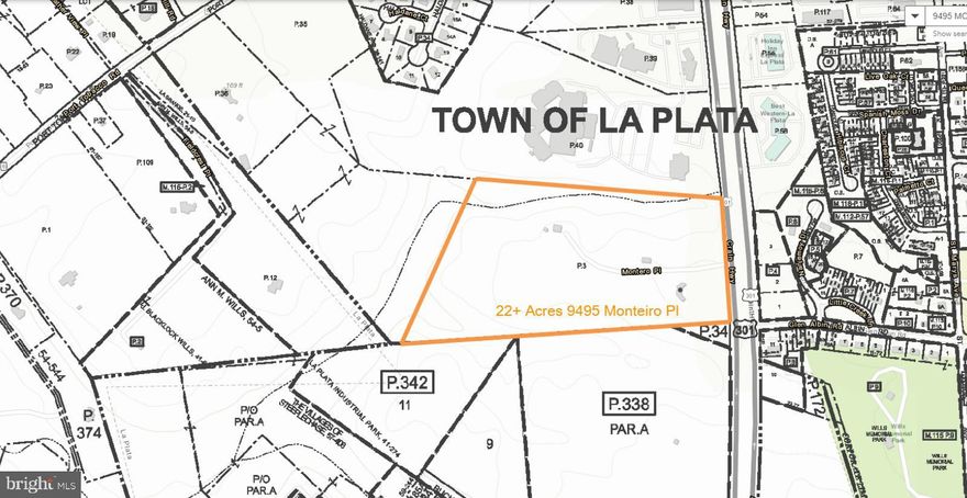 Crain Highway Property commercially zoned with over 22 acres for development with public utilities available. Opportunity for development of a large commercial complex. Some uses but not limited to: Housing Subdivision, Shopping Center, Retail, Grocery, Specialty Stores, Banks, Restaurants, Hotels, Churches, Apartments, Liquor, Convenience Store, Medical/Dental, Office Complex and more.