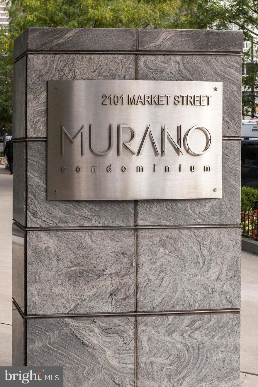 Enjoy luxury living and sweeping city views from one of the most desirable floor plans at the Murano condominium. This 1634 Sq./ft 2-bedroom, 3-bathroom residence includes 1-car GARAGE PARKING, a 60 ft indoor heated swimming pool, Remodeled hospitality suite and main lobby, state-of-the-art fitness center,and a landscaped sun deck. The open floor plan offers amazing southeast views,gleaming hardwood floors, a covered balcony, and dramatic floor to ceiling windows. The open kitchen has a large breakfast bar imported cabinets, stainless steel appliances, and granite counter tops. The bathrooms include tile floors,chrome fixtures, and large vanities with storage. The Murano condominium is steps away from Rittenhouse Square, one-of-a-kind shopping, fine dining, 30th Street Station, the Schuylkill River Walking & Bike Path, Museums, Trader Joe's,Whole Foods, and more. Contact Co-Listing agent with any questions.