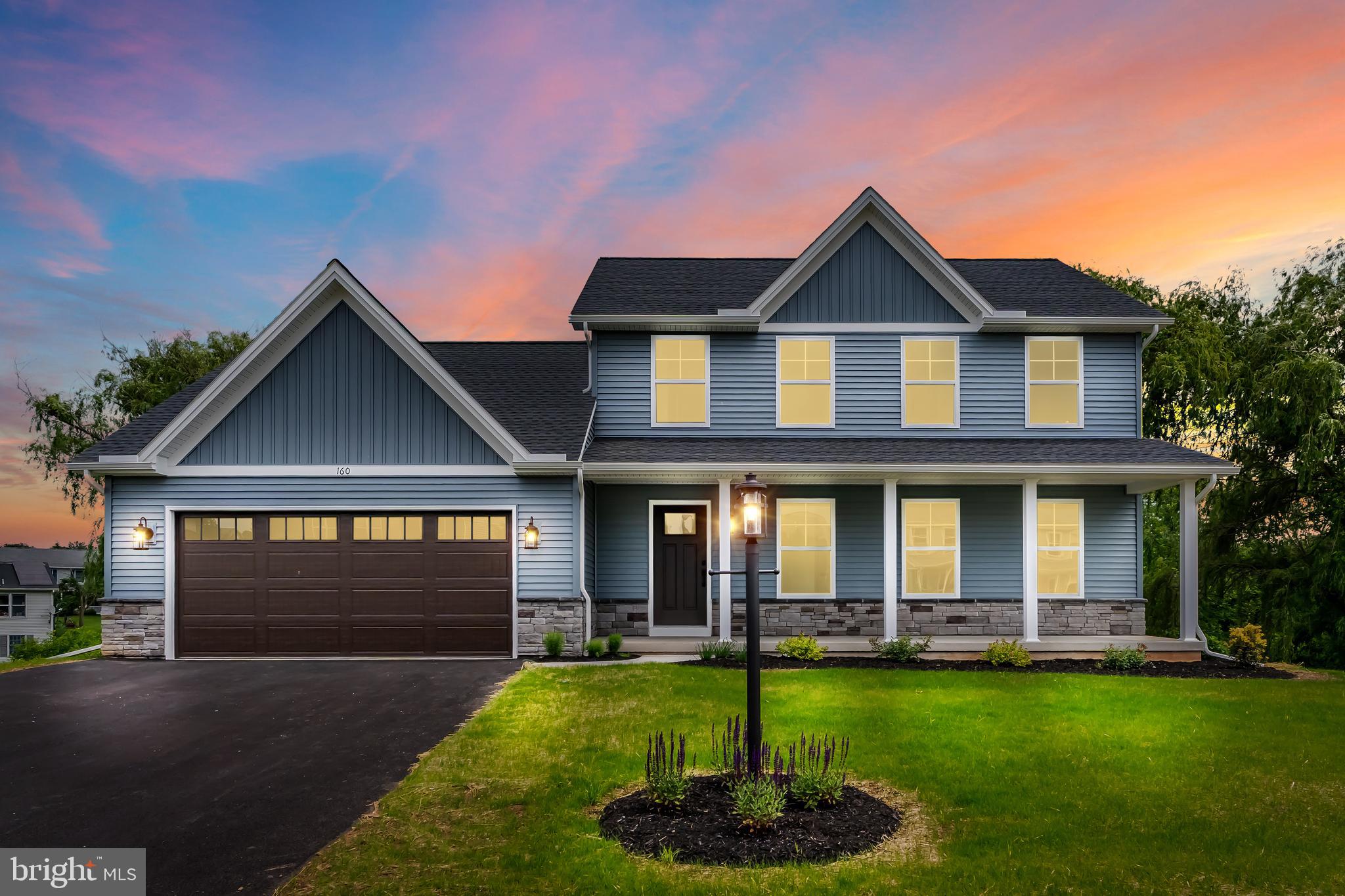 Welcome to the beautifully crafted Lexington model—brand new and READY NOW in the desirable Greenwood Hills community! This energy-efficient home offers nearly 2,000 sq. ft. of thoughtfully designed living space, with 4 spacious bedrooms and 3 full bathrooms, including a main-level bedroom and full bath w/ walk-in shower, perfect for guests, multi-generational living, or a home office.
The kitchen features 36” painted cabinets w/ crown molding, elegant quartz countertops, floating shelves, stainless steel appliances with gas cooking, and a walk-in pantry with solid shelving. The kitchen flows seamlessly into the dining area and open family room, creating a welcoming space for both everyday living and entertaining. Upstairs, the primary suite provides a peaceful retreat, complete with a walk-in closet and private en-suite bath with tile shower. Two additional bedrooms and a hall bath complete the upper level. Additional highlights include a two-car garage, walk-out lower level ready to finish, and a 10 year home warranty for added peace of mind. Enjoy life in Greenwood Hills—a thoughtfully planned neighborhood with sidewalks, community benches, a modern park, and a scenic pond with an observation deck. Conveniently located with easy access to Route 283 and the PA Turnpike.