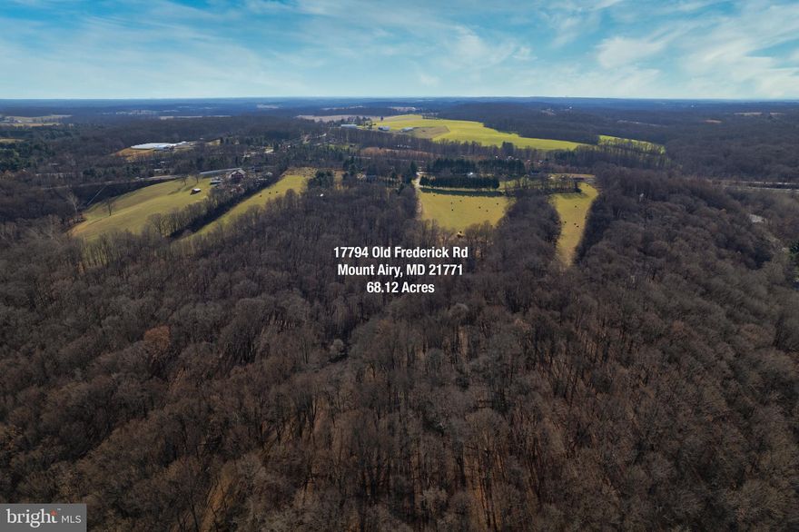 Discover one of Howard County’s rare large-acre opportunities — 68± acres of gently rolling
 farmland and woodland along Old Frederick Road in the Mount Airy area.  With one homesite allowed, the property is protected under a county preservation easement, ensuring it will remain a beautiful, open rural landscape for generations to come. While the development rights have been sold, the
 easement allows for one homesite, offering a unique chance to create a private country
 estate, equestrian farm, or agricultural retreat just minutes from Western Howard County
 amenities. The land features a mix of open fields, mature trees, and pastoral views, ideally
 suited for horses, livestock, hay, or specialty crops.  14 acres with 4 year solar land lease option with 2 years remaining on the option which could produce income of approximately $35,000 per year over 30 years!  Currently,  20 acres in hay production,  30 acres in Forest Conservation Tree Bank, 13 acres unrestricted forest.   With proper planning, this wonderful site could also support a vineyard, orchard, or hobby farm.  Potential for unlimited barns or outbuildings.  5 acres north of the CSX  are in riparian flood plain. Neighboring properties are well-maintained farms and estates, preserving the peaceful rural setting. Conveniently located between Mount Airy and Lisbon with easy access to I-70 and Routes 94, 32 & 27 this property offers country living within commuting distance to Ellicott City, Columbia, and Frederick.
 Whether your dream is a private home surrounded by open space, an active agricultural
 operation, or a long-term land investment, this is a rare opportunity to own a Howard County
 legacy property.  Contact listing agent to show and for additional information.  Do not enter the property unless accompanied.
