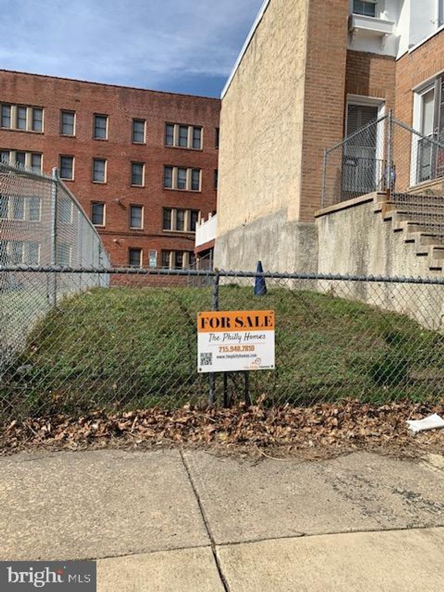 Attention investors and developers! Great opportunity to develop this large 1,320 sq ft residentially zoned vacant lot in 6005 Cedarhurst St located in Angora/Cobbs Creek. This huge lot provdies a fantastic chance to build a new rowhome, perfectly suited for rental, catering to the growing demand for urban housing. Zoned as RSA5/Residential Single Family Attached, this property is designed for residential develpment in sync with the character of the neighborhood.

This property is strategically situated around the corner from Baltimore Avenue, a busy commercial thorofare through West Philly. Baltimore Avenue is a hub for global fare. Residents and visitors with an appetite can find Mediterranean, Indian, Mexican, Thai and Laotian cuisines, and more between 40th St and 50th St along the avenue.

Public transit is a breeze with the Septa route 34 trolley only steps away. This trolley line runs through West Philly, University City (UPenn), and ends in Center City (City Hall).  Cobbs Creek Parkway is also nearby, bringing easy access to Delaware County.

Nearby huge Cobbs Creek Park is a 851-acre park that features Philadelphia's oldest golf course and the Laura Sims Skate House. The site also offers sport fields, a track, a bocce court, a pool, and a 3.7-mile trail that connects several historic and educational sites.

Don't miss this opportunity to invest today in 6005 Cedarhurst St!