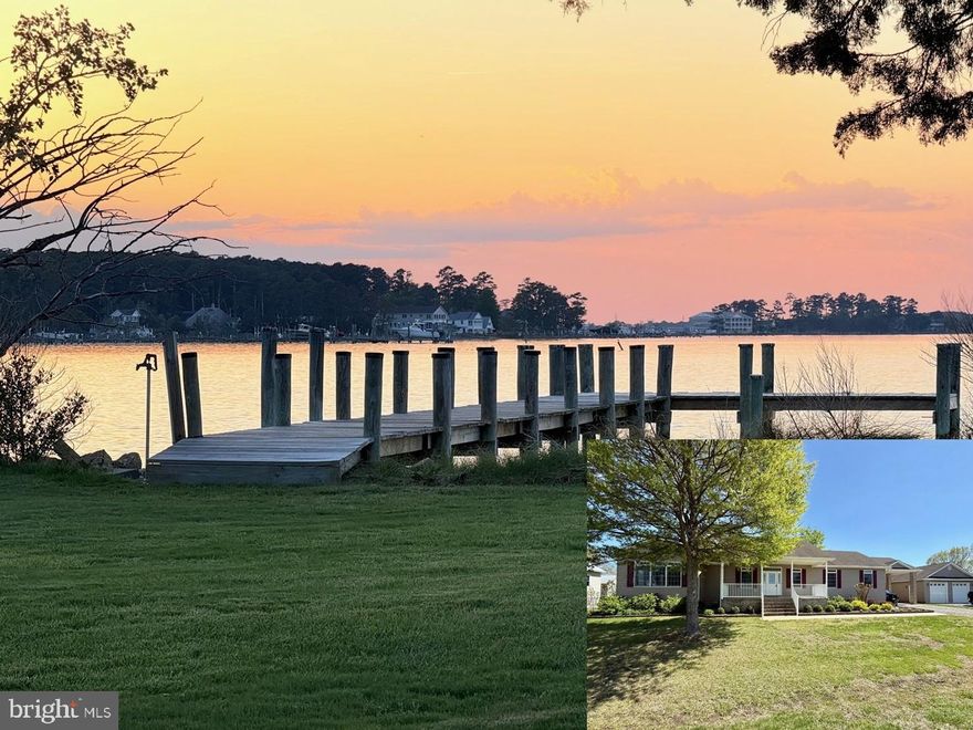 Waterfront property on Saint George Island - Original owners are offering this rare opportunity to own a beautifully maintained waterfront home on sought-after St. George Island.  Situated on a combined 1.4-acre parcel that includes both the waterfront lot and house lot. This property offers serene views, and direct access to St. George's Creek via a private pier with easy  access by boat to ST. Mary's River, the Chesapeake Bay & the Potomac River!  Home features: 4 bedrooms, 2 bathrooms.  Spacious open floor plan with 9' ceilings. Great room ideal for entertaining. Bright kitchen with breakfast bar and new appliances.  Charming front porch with stunning water views.  Heat pump with oil backup (2022). Gas hot water heater (2016), well pump (2020), whole house generator (2022) ensures comfort during outages.  Waterfront and Outdoor Amenities: Private pier with decking & stringers replaced in 2021.  Water at pier; conduit installed for future electric.  Perfect for boating, fishing , or enjoying tranquil sunsets over the water.  Close proximity by car or boat to several local restaurants.  Outbuildings & workshop space: 40' X 24' garage/shop with finished walls and 3 garage doors, 12 x 24 car port, 18' X 12' workshop with second story and built-in workbench 10'X20', & a shed for additional storage.  This property offers a unique blend of waterfront living, workshop space and peaceful island charm - all under the care of its original owners.  Whether you're looking for a full-time residence, weekend escape, or retirement retreat, this is a must-see!