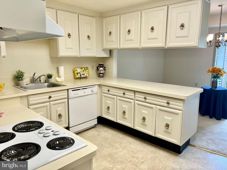 Gated 55+ Active Adult Community. This terrace level “Hampton” floor plan in Montgomery Mutual offers large rooms and generous closet space, with 2 Bedrooms and 1 Bath.  Walk out to the ground level patio from the Living room/Dining rooms.  Lots of cabinetry and countertop space in the bright kitchen, which adjoins the large Dining and Living rooms.  Fresh paint and new carpet have been completed.  It is pending replacement of the cooktop in the kitchen and Montgomery Mutual inspection.  Storage cage in the lower level and an assigned parking space too.  The monthly fee includes both the Co-op and HOA fees, all utilities, basic cable TV, Wi-Fi, property taxes, most maintenance of the unit, appliances and HVAC, PLUS all of the wonderful community amenities.  It's resort living - with a fitness center, indoor and outdoor pools, walking trails, tennis courts, game rooms,18 hole golf course, restaurants, clubs, activities, and much, much more!  Come see for yourself!