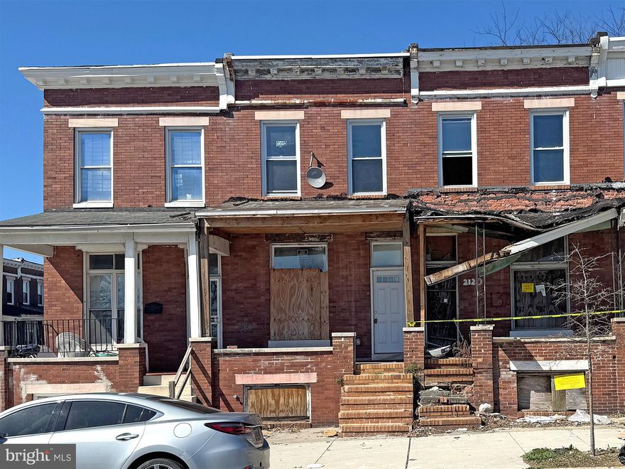 ONLINE REAL ESTATE AUCTION!! Bidding Opens - Monday, April 21, 2025. Bidding Closes - Tuesday, April 22, 2025 at 11:00 AM. List price is opening bid only. 2118 N. Wolfe Street is located in the Darley Park neighborhood of East Baltimore City. The property sits a short distance east of Harford Road and north of E. North Avenue, providing easy access south to Downtown and surrounding areas. Clifton Park, which features a golf course, tennis courts, and other recreational activities, is less than one-half mile north of the home. Residents of the area are within walking distance to various restaurants, shops, and entertainment options along Harford Road and E. North Avenue. The Belair Edison Crossing shopping center is just over a mile northeast of the property, which provides residents with a grocery store, department store, and multiple other businesses. Public transportation is available nearby, with various bus lines located along Harford and Belair Roads. Major employers nearby include Johns Hopkins Hospital, Morgan State University, and MedStar Union Memorial Hospital.