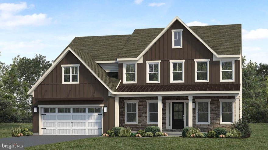 UNDER CONSTRUCTION – AVAILABLE THIS SPRING: This stately 2-story home with an inviting front porch has a 2-car garage and 9’ ceilings on the first floor. The mudroom entry from the garage features a spacious pantry and built-in bench with coat hooks above. Stylish vinyl plank flooring flows throughout the main living areas. To the front of the home, the foyer is flanked by a formal dining room and a cozy study. The kitchen features quartz countertops with tile backsplash, enhanced cabinetry and appliances, and a large center island, perfect for entertaining. Enjoy a morning coffee in the breakfast area or relax out back on the composite deck. The 2-story great room is warmed by a gas fireplace with stone surround and adjacent to a first-floor bedroom and full bathroom. On the second floor, the spacious owner’s suite includes a private bathroom with a double bowl vanity, tile shower, freestanding tub, and an expansive closet. Down the hall there are three additional bedrooms, a full bathroom, and a convenient laundry room.