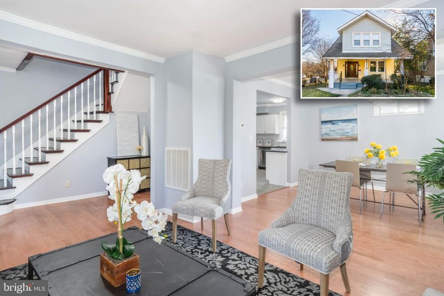 BEAUTIFULLY DESIGNED RENOVATION LOCATED ON A LARGE CORNER LOT WITH 3 LEVELS OF FINISHED LIVING SPACE!  Inviting entryway leading to the spacious living room and separate dining room w/ crown molding, designer kitchen w/ granite counters and ss appliances, upper level with 3 bedrooms and 1 full bath with a large soaking tub, finished basement with a large family room and 2nd full bath, large yard with a storage shed, and driveway parking!  Pack your bags and move right in!