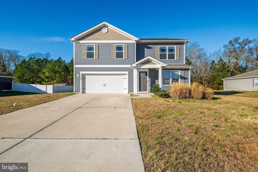 Experience the perfect blend of contemporary style and small-town charm. This impeccably maintained 4-bedroom, 2.5-bathroom home, built in 2021, offers the peace of mind of a newer construction without the wait for a builder. ?The main level welcomes you with an open-concept floor plan designed for the way people live today. The heart of the home is the chef-inspired kitchen, boasting sleek white cabinetry, a sprawling peninsula island with seating, and a large pantry?all overlooking a bright, airy family room. 
Head upstairs to find all four generously sized bedrooms clustered together for convenience. The Owner's Suite serves as a private getaway with a walk-in closet and ensuite bath. No more hauling baskets up and down stairs, the second-floor laundry room makes chores a breeze!  Nearly half an acre (0.46 acres) provides plenty of room for gardening, play, or future outdoor projects. Situated in a quiet community just minutes from UMES, local shops, and the historic heart of Princess Anne.