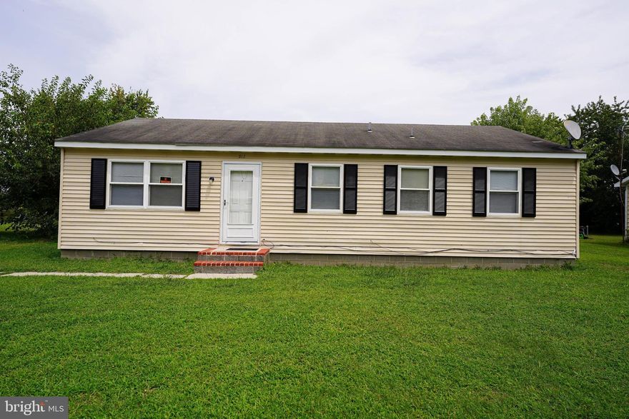 INVESTOR ALERT - Tons of potential! Build some sweat equity in this 3BR/1.5BA rancher w/a great floorplan on a large lot backing to expansive fields, in Prospect Heights - a small community in Hurlock's town limits. Nearby neighborhood park - playground, basketball court, and a picnic pavilion. Tucked away on a no-through street, but short trips to quintessential Eastern Shore dining, shopping, fishing, boating, crabbing, bird watching, golfing - about an hour to the Ocean. Great central location - 14mi West to Cambridge or East to Seaford. Nice floorplan - spacious living room w/double windows for lots of light, and a pass-through to the kitchen. Kitchen/dining combo is begging for an update that takes advantage of the open space! Laundry room leads out the back door to your large yard. Primary bedroom has an en-suite half bath. 3 additional bedrooms, and a full hall bath w/tub/shower combo completes the home. Owner is licensed realtor in MD & DE; agent has financial interest.  Sizes, taxes are approximate.
