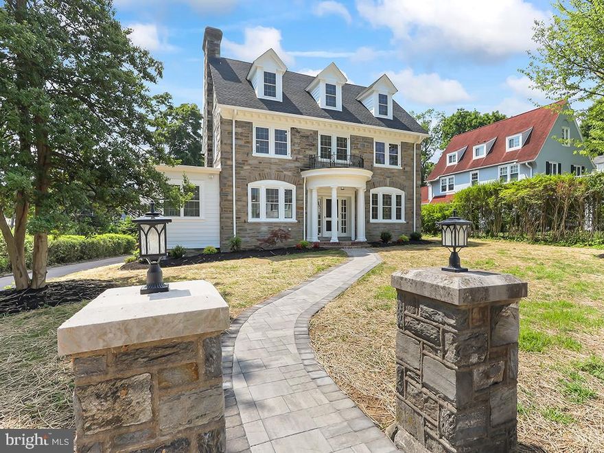 Totally renovated Field Stone Main Line Beauty blends old world elegance with modern amenities. This 6 bedroom, 6500 square foot home is situated on a cul-de-sac in highly desirable Wynnewood, a short block away from award winning Lower Merion High School and within easy walking distance to Suburban Square.  A designer paver walkway leads to a stately columned front porch.  As you enter you will be impressed with the hardwood floors that have been brought back to their original glory.  Large oversized windows with deep sills enhance the house and bring glorious light throughout. Head to the left and enter the formal living room which features the original marble fireplace, updated with a brand new gas insert for instant warmth and ambiance. Step thru the French doors into the newly created fully conditioned Florida room available as an additional living space or as a home office with its own entrance.  Head to the right and you will fall in love with the open concept dining, kitchen and seating great room.  The gourmet kitchen is any cook’s dream.  The 10 foot island features waterfall designer quartz counters with space for 4-5 stools.  The luxury Monogram appliances, include a 48” range with 6 burners and griddle, plus 2 ovens, a 3 rack dishwasher, and 48 inch refrigerator/freezer. An additional Kitchenaid wall oven and microwave make entertaining a breeze. The modern skinny shaker style cabinets feature full extension drawers and soft close doors.  2 pantry cabinets, modern hood, designer tile backsplash and undercounter lighting complete the kitchen.  Thru the kitchen is a cozy family room with wet bar and wine refrigerator for entertaining. A 12x20 foot newly created paver patio adjacent to the kitchen is perfect for grilling, outdoor living, and entertaining.  Step down from the kitchen into the breakfast room illuminated by a skylight and designer chandelier.  Heading to the rear of the house find the mudroom and 3 car 600 sq foot garage pre-wired for electric vehicle recharging station.  A convenient powder room completes the 1st floor.  Head up the grand staircase and be awed by the original window with side lights.  Step into the primary bedroom suite and be delighted to see the spa inspired bathroom which features 2 modern vanities with illuminated medicine cabinets, heated floors, separate water closet and the ultimate U by Moen smart shower system that can be started remotely. Equipped with 3 massaging jets and 3 shower heads you will never want to get out!  The large walk in closet, big enough for two has been outfitted with custom built in cabinets. The 3 additional bedrooms on this floor include 2 that are connected by an art deco inspired Jack and Jill bathroom and a junior bedroom suite perfect for a guest room/nanny.  2nd floor laundry and a large linen closet complete this level.  Head up the stairs to the newly created play room complete with skylight and luxurious soft carpet.  The 3rd floor also includes a 4th full bathroom, 2 additional bedrooms and a bonus room that is perfect for a home office.  The home has brand new electric service including recessed lights in every room, designer ceiling fans in all bedrooms and main living spaces, all new plumbing, 3 zone climate control powered by high efficient gas heaters with central air conditioning, tankless hot water heater, new windows, new roofing and many more high end features. The walkout basement is ready to be finished.  Newly paved driveway, new landscaping, a flat backyard and an additional flagstone patio provide maintenance free ownership and endless entertaining options. This beautiful home is just a 20 minute drive to Center City or you can hop on the reliable R-5 train. Don’t miss the chance to make this Once-in-a-Lifetime house your home, and experience the epitome of comfortable stylish living.  Owner is a PA licensed realtor.  Professional Photos to be added soon. Showings to start on 7/10/2024.
