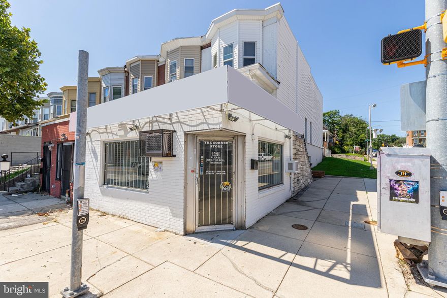 AMAZING LOCATION!!! Great opportunity for investor or owner occupant.  Turn-key property located on busy corner.  Multi-unit, Mixed-Use (Commercial/residential ). in great condition.  Over 2000 sf of useable space and off street parking.  800+sf commercial space on main level and 3 bed, 1 bath 2-level rental unit (about 1200 sf).   Total income of $3,000+ per month.   Commercial unit renovated in 2021 - excellent condition ready for business.  Residential unit has been mostly renovated over the past 4-5 years, including: HVAC (2020), updated/new electric & plumbing, roof, kitchen, flooring, fixtures,  (2015+).    Busy Corner at a traffic light. Located in the heart of the city. Surrounded by established neighborhoods and walking distance to 4 colleges. 

R-MU (Mixed Use Overlay) zoning allows for a variety of uses. Some of the permitted uses per Baltimore City new zoning code are:  Retail goods , Restaurant , Office, Personal Services Establishment, Arts Studio. 

Run your business below and live in the spacious updated  row home above with updated roof, electric, plumbing , windows,  and flooring . Or,  use as a rental for extra income.  So many possibilities here ! 
Don't miss out on this awesome opportunity !