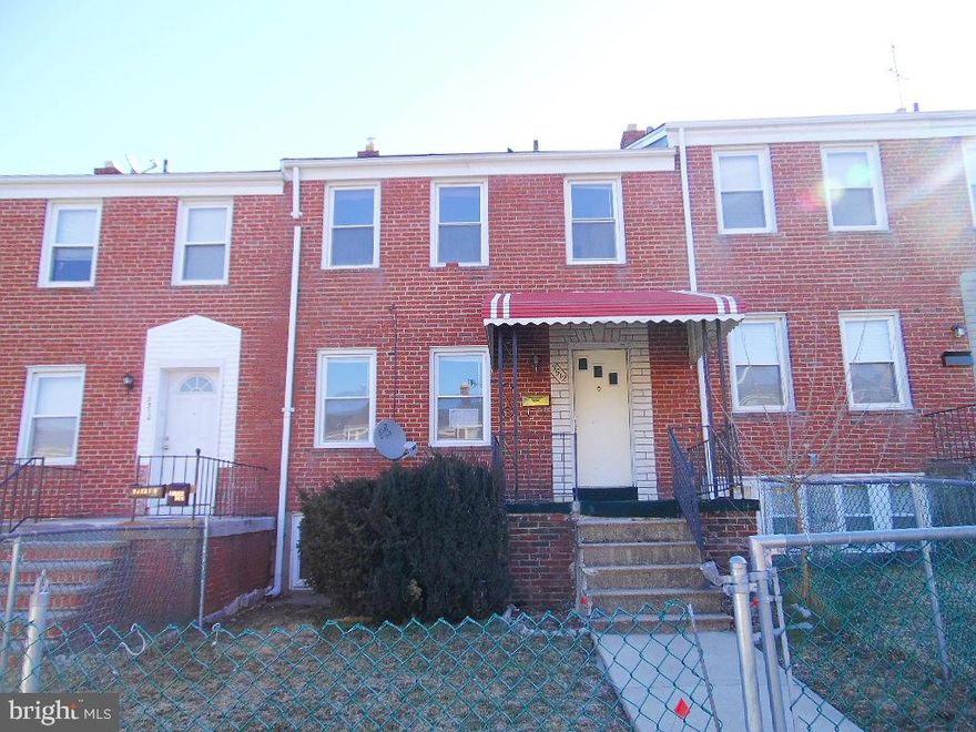 HUD Owned Home, case number 241-785670. HUD Homes are sold "as is," FHA insurable, subject to appraisal. Exciting chance to own this solid brick porchfront home in Belair Edison! Enjoy spacious room sizes, hardwood and carpet floors, large family room and ample rear yard. The full basement has kitchen, plenty of living space and storage. Great location, near Clifton Park and Golf Course, Lake Montebello and Erdman Shopping Center. Easy access to schools and commuter routes.