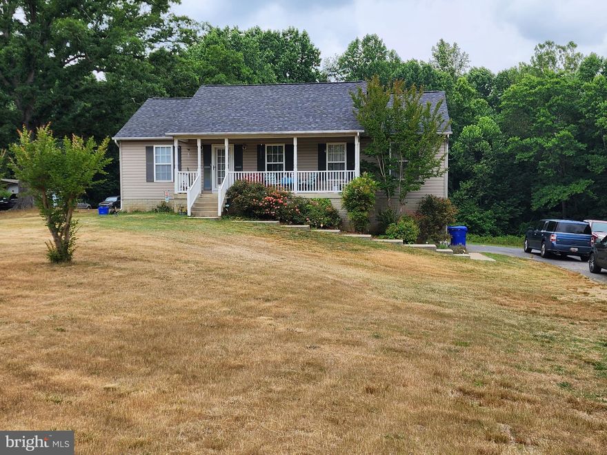 Don't miss out on this opportunity to own this home with 3 bedrooms, 2.5 baths with a finished basement on over 10 acres of land.  All 3 bedrooms and 2 baths on 1 level.  The finished basement with walkout to garage has a bar area/fish tank, half bath and large laundry room.  There is already electric ran to where an above ground pool used to be if you want to put a pool in.  Lots of potential to make this house your home with just a few updates.  Home is being sold as is, seller is not able to make any repairs/updates.