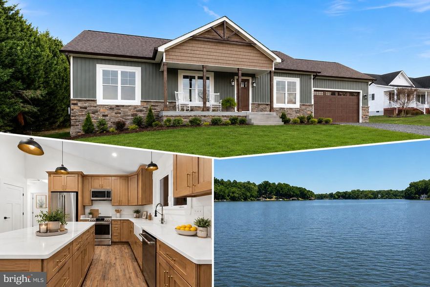New Construction sprawling rambler with 2 finished levels, move-in ready now — lake living at its best! Located on the public side of Lake Anna, less than a block from the water with your own private boat slip, this custom-built home is ready now for move-in and offers the perfect blend of convenience, style, and easy lake living.
Boasting over 3,000 finished square feet, this thoughtfully designed home features an open-concept layout ideal for entertaining and everyday living. Modern upscale finishes, beautiful flooring throughout, and designer touches create a warm yet sophisticated feel. The gorgeous kitchen flows seamlessly into the spacious living and dining areas, while the rear covered deck and walk-out lower level create the perfect setup for indoor and outdoor gatherings.
The spacious main-level primary suite offers convenience and comfort with a luxurious spa-inspired bath featuring a separate soaking tub and oversized shower.
The fully finished lower level offers a large family room, game room space, 2 additional bedrooms, a full bath, and rear walk-out access to the backyard — providing plenty of room for everyone to spread out and enjoy lake life.
An oversized two-car garage provides ample space for your boat, golf cart, and all your lake toys. Enjoy everything this charming lake community has to offer, all steps from the water in one of Lake Anna’s most convenient public-side locations.
Whether you are searching for the perfect weekend retreat or year-round home, this property offers modern lake living with easy access to boating, dining, and all Lake Anna has to offer. Rare opportunity for immediate move-in — schedule your showing today.
Some photos have been virtually staged to help showcase the home’s layout, scale, and design possibilities. Furniture and decor shown in the virtually staged photos are not physically present at the property.