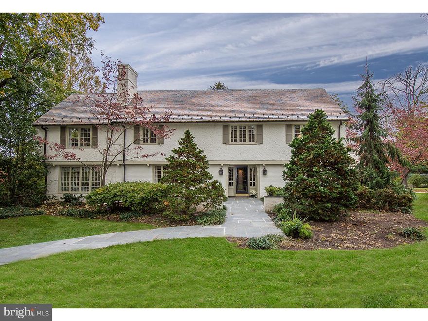 A welcoming and gracious 6 Bedroom, 4/1 bath bright Colonial set beautifully over ? of an acre on a  desirable street in Radnor township. Adorned with matured trees and perennial gardens, a private stone terrace enjoys views of the pool and a flat rear yard. Beyond the traditional center Hall lies an elegant formal Living Room with an attached Sun Room.  Both the Living Room and the adjoining handsomely paneled  Library open to the terrace, while the spacious dining room leads into the eat-in Kitchen. An expanded In-Law/Guest Suite offers a first floor bedroom, an elegant full Bath, and a volume-ceiling family room. On the second floor, a spacious Master Suite includes a Dressing Room with outfitted closets and large en-suite Bath. Four additional Bedrooms and two full Baths permit uncompromised family space.  The lower level provides substantial primary storage and access to the four car Garage. The garage and driveway entrance is located on Orchard Lane.