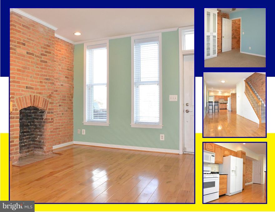 SUNNY & BRIGHT 2 BEDROOM, 2.5 BATH END-OF-GROUP TOWNHOUSE JUST STEPS FROM RIVERSIDE PARK! FEATURES INCLUDE OPEN FLOOR PLAN,  EXPOSED BRICK, WOOD FLOORS, GRANITE COUNTERS, MUD ROOM WITH WASHER/DRYER, LARGE REAR COURTYARD, NEWER HVAC SYSTEM, LARGE BEDROOMS, BUILT-INS AND MORE. CONVENIENT TO DOWNTOWN, INNER HARBOR & I-95. IMAGINE YOUR NEW HOME.
