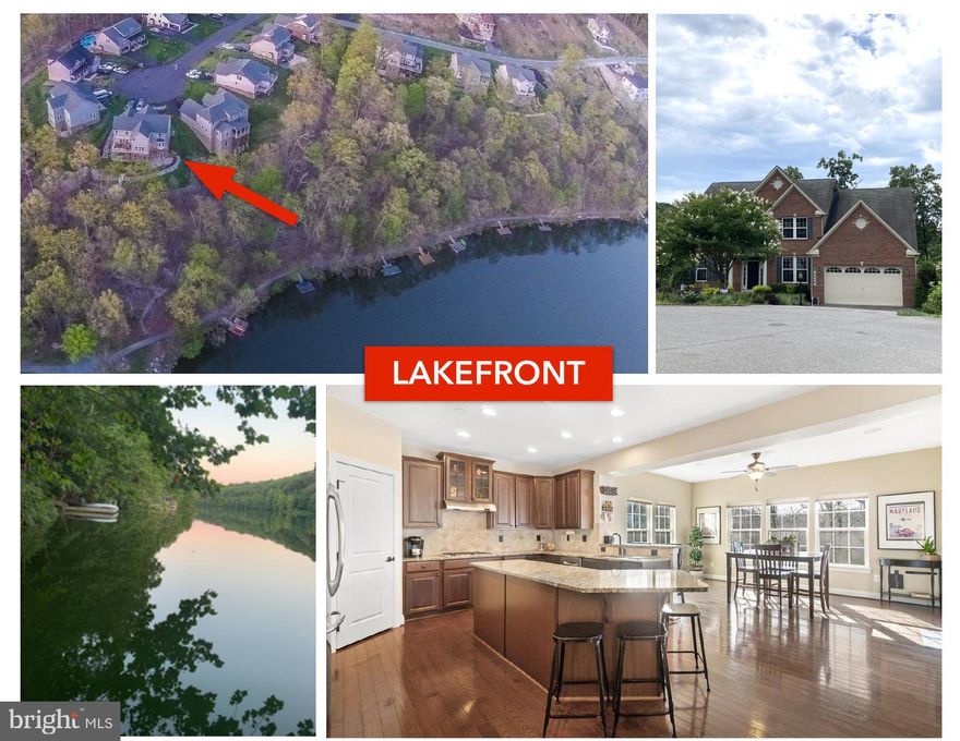 LAKEFRONT home with PRIVATE DOCK on a quiet cul-de-sac in the sought after neighborhood of Aspen in Lake Linganore. You have to see this absolutely stunning home to believe it!  You name it, this house has it!  The gourmet kitchen with stainless steel appliances, granite countertops, custom backsplash, gas range, walk-in pantry and oversized island really is the heart of the home. Off the kitchen is a large sun/breakfast room with woods and Linganore lake views including the  spillway waterfall.  The sunroom opens onto a no maintenance deck comfortably shaded by a retractable awning.  A charming stone mantel/hearth gas fireplace makes for a warm inviting family room. The main level formal living room, separate dining room, and large private office add elegance with crown molding, chair rails, and custom built in library shelving.  A generous mud room off the extended length two car garage and powder room complete the main level. Upstairs the owner's suite, with large sitting area, has a luxury ceramic tile bathroom sporting dual granite vanity sinks, soaking tub, separate shower with seating, a private WC, and 2 separate walk-in closets. Bedroom 2 has its own bathroom. Bedrooms 3 and 4 share a hall bathroom. Added cabinets/drying hooks in the laundry room make for easy clothing care .  The gleaming hardwood floors on both levels along with the many built in storage features makes maintaining a clean organized home a breeze. The completely finished walkout basement with oversized windows, french door, and 12 ft ceilings makes it hard to believe that this is the lower level! Regardless of the weather, relax, workout, or play in the game room/gym, wet bar, sauna, or the sports court, complete with padded wall mats and volleyball/pickleball/basketball nets. There is even a 5th bedroom with a full bathroom!  All this and an ample sized storage room with shelving for long term storage.  This meticulously maintained home with surround sound music system throughout is an entertainer's paradise!  Outside you’ll find a haven in the tranquil landscaping, perennial gardens, paver patio, built in fire pit, and zero scape riverbeds which all overlook the lake and flow into access to your very own private dock with marine grade maintenance free composite decking. You also have privileges to everything that Lake Linganore has to offer - A deep navigable lake, multiple sandy beached, 4 pools, boating, fishing, swimming, tennis, basketball, beach volleyball, nature & bike trails, Frisbee golf, pickle ball, Event Tent, Farmers Markets, Summer Concert Series under the stars, playgrounds and so much more! Come and see for yourself.