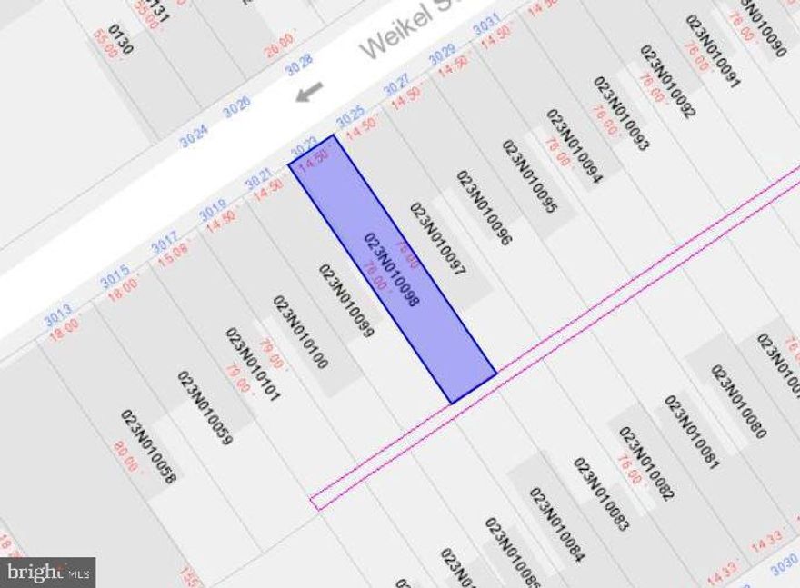 14.50 ft x 76 ft Large 1102 SQFT LOT. Prime development opportunity. New construction in every direction and this site is ready to build a new single family home.