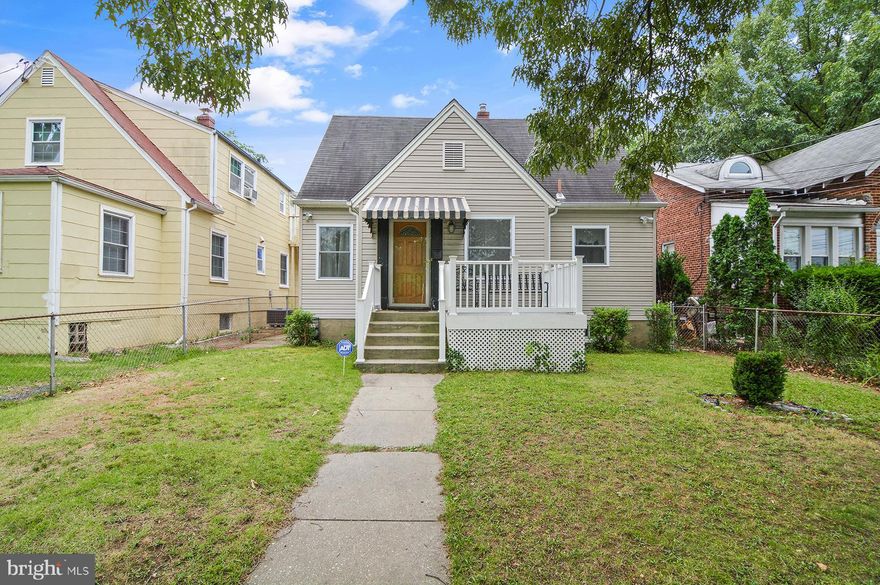FANTASTIC CAPE COD WITH TONS OF SPACE AND AN AMAZING LOCATION!  MANY UPDATES THROUGHOUT!  MAIN FLOOR FEATURES AN UPDATED KITCHEN WITH STAINLESS STEEL APPLIANCES, LIVING ROOM WITH DINING SPACE, BEDROOM, FULL UPDATED BATH, FORMAL DINING ROOM (COULD BE ADDITIONAL BEDROOM) AND AMAZING ADDITION FOR ADDITIONAL LIVING SPACE! SECOND FLOOR FEATURES GLEAMING HARDWOOD FLOORS,  AN IMPRESSIVE PRIMARY SUITE WITH FULL BATH AND STORAGE! LOWER LEVEL FEATURES A FAMILY ROOM, DEN, HALF BATH AND TONS OF STORAGE! LARGE FENCED BACK YARD AND GRACIOUS  FRONT PORCH! LOCATED STEPS TO A METRO BUS STOP AND CONVENIENT TO THE UNIVERSITY OF MD, 495 AND WASHINGTON DC!