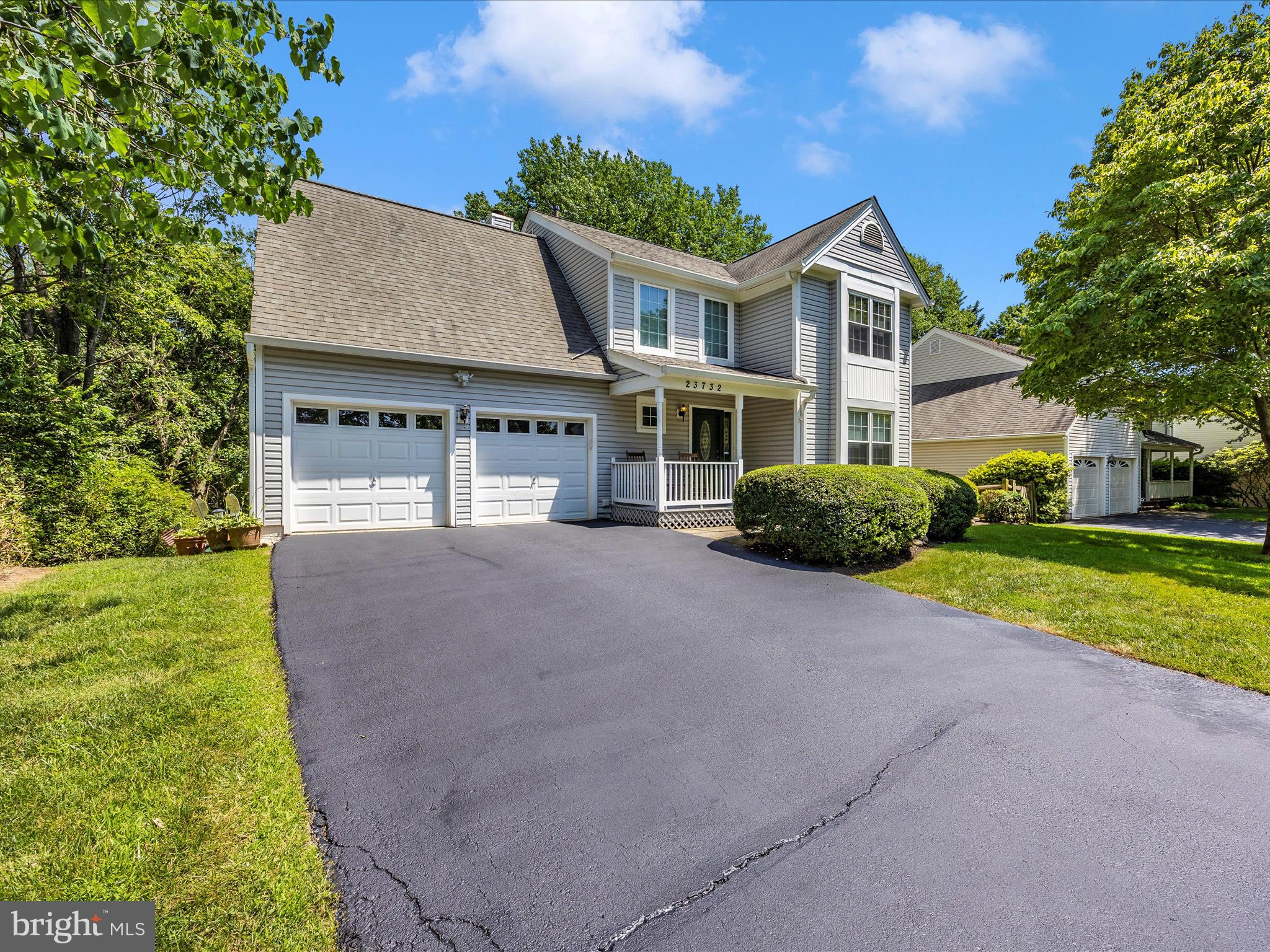 Move right into this special 4 bedroom, 3 1/2 bath single family with a finished walkout lower level, fireplace, and 2 car garage. Enjoy the view off of your covered two level deck/rear porch OVERLOOKING AN EXPANSIVE COMMON AREA. The gourmet kitchen includes 42" raised panel cherry cabinets, granite counter tops, stainless steel appliances (2023), and a breakfast bar. The home also features on the main level a sunken living room, separate dining area, and family room off the kitchen all with LVP flooring (2023). The walkout lower level includes a large rec room area, plus a second room with closet next to a full bath and opens to patio. The home has been freshly painted throughout and carpet recently replaced on the upper level (2023). Cool off this summer in the neighborhood pool! This home will sell fast!