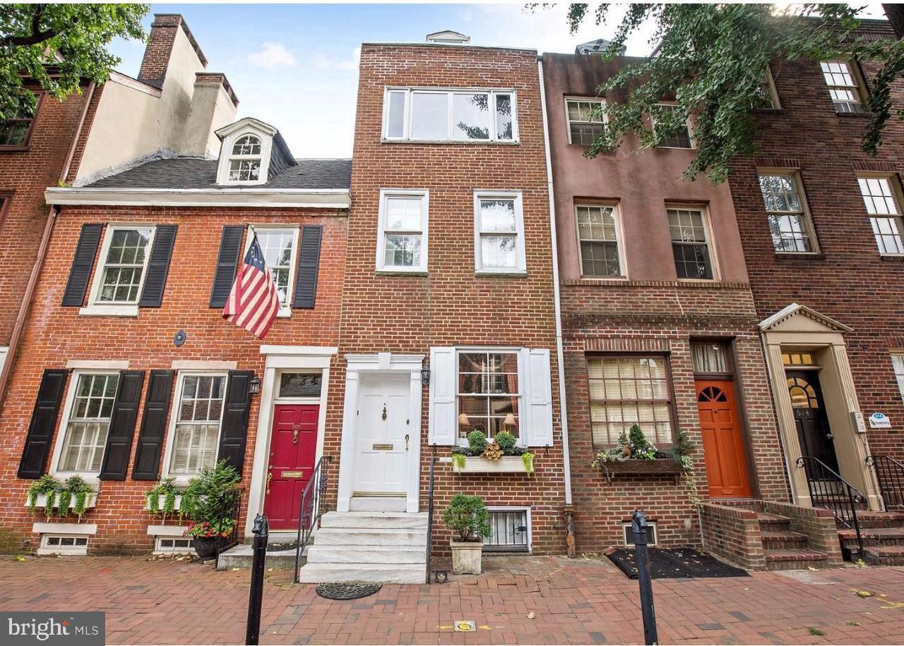 Impeccably designed four-story Society Hill home steeped in history. The more historic neighborhoods in Philly. If you are intrigued by history this house is checking out or just intrigued by the history? The four story row-home at 610 Pine Street was built in 1830 for Richard Allen, a former slave who eventually bought his freedom for $2,000 and went onto found Mother Bethel AME Church. The house was a spot along the Underground Railroad during the Civil War. A lot of history squeezed into this home . Today, the property clocks in at 2,112 square feet and features four bedrooms and two and a half baths. While the home has been upgraded to modern standards over the years, there are some hints of original details, from pine floors throughout to remnants of an original fireplace in one of the bedrooms. There’s also outdoor space, including a back patio and a small roof deck that, fittingly, has views of the Church .
Located in the McCall school district, Society Hill is one of the most desirable neighborhoods in all of Philadelphia. Charm, character, sense of community, and pride in the neighborhood are all evident the minute you walk outside your home. A short walk to Head House Square, you can enjoy the farmers market here every Sunday, as well as numerous restaurants and cafes. Deeded Parking is available across from church as an add-on.