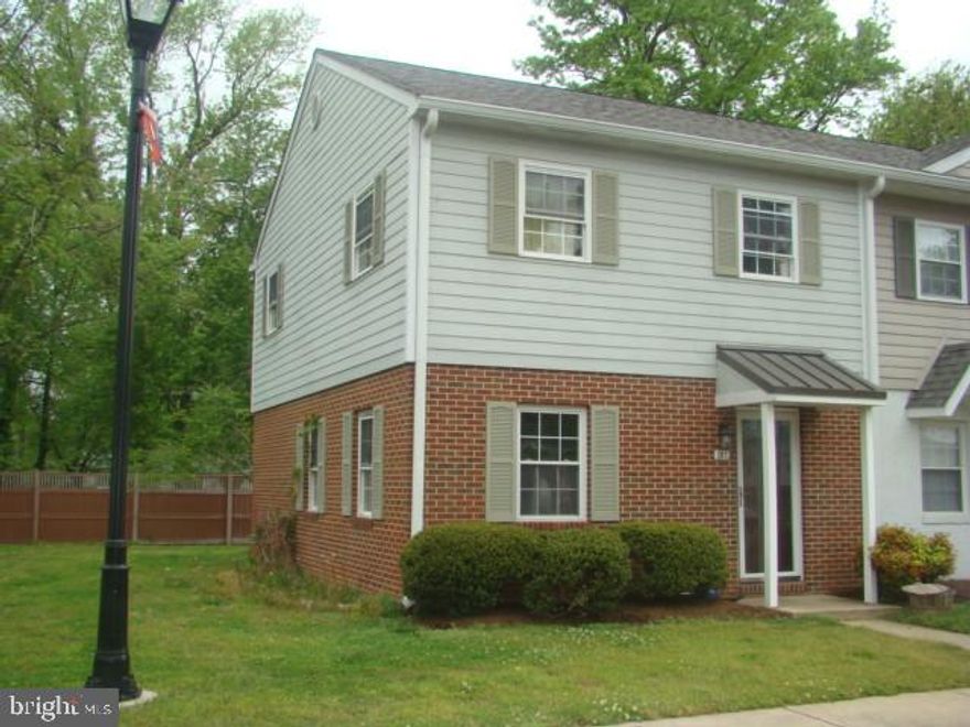 THIS IS A TOWNHOUSE. THERE IS A DEED RESTRICTON AGAINST RENTALS!  Three bedroom end unit convenient to all of St. Michaels. Priced for QUICK sale!  HOA maintains common area including parking  lot.  Current owner has pets so 3 hours advance notice preferred.  With an acceptable sales price the owner will consider a credit at settlement for new carpet and/or flooring.  Rear of this unit may be fenced for pets.