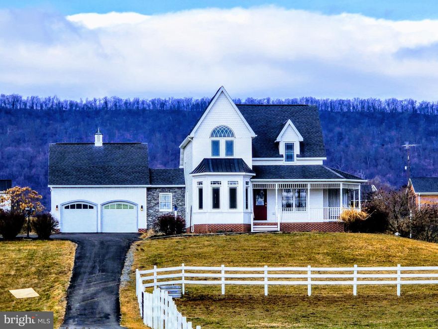 Discover the charm of this exquisite Farmhouse Colonial, nestled on 3.67 acres in Gerrardstown. Enjoy the perfect blend of serene rural tranquility and convenient proximity, just 3 miles from I-81. This thoughtfully designed home boasts a main level primary suite, hardwood floors, and a full finished basement offering abundant storage space. The main level comprises the primary suite with a full bath, inviting living and dining rooms, the kitchen w/ walkout doors to the deck, an additional half bath, and a convenient laundry room. Upstairs, two spacious bedrooms, a full bath, and generous closet space await. The finished walkout basement, featuring large open rooms and a half bath, adds versatility to the living spaces.  Step outside to discover a storage shed, run-in barn/shed, rear deck, wraparound front porch, and a fenced field, all set against the backdrop of 3.67 acres. Experience the epitome of countryside living with this inviting and well-appointed residence.  Pets case by case, credit, income and criminal background screening required.