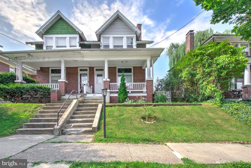 Charming Traditional Twin Home in the Heart of West Reading - Step into the timeless character of this 1920-built home, perfectly blending vintage charm with modern comforts. With efficient updates like a Natural Gas Hot Water Heater and Central Heat & Air, this residence is as practical as it is beautiful. 
The heart of the home is its gorgeous, updated kitchen, featuring sleek white cabinets, a kitchen island, and elegant quartz countertops—perfect for preparing meals and entertaining guests. Offering four bedrooms and one and a half bathrooms, there's no shortage of space for relaxation and personal privacy.
An unfinished basement provides abundant storage potential, with stunning stone wall accents that add a unique, rustic touch. For added convenience, enjoy the detached garage—ideal for storage and ensuring you'll always have a place to park. The fenced-in backyard offers a private retreat, and the 0.08-acre lot is easy to maintain, so you can spend more time exploring the nearby shops, restaurants, and enjoying the accessibility to major routes.
Schedule your showing for the opportunity to make this lovely property your own and create lasting memories!