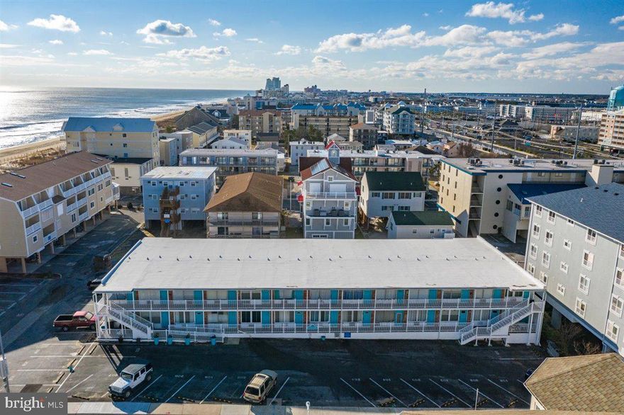 Beautifully located on the desirable ocean block location of 45th Street, this coastal getaway offers the perfect blend of convenience, beach lifestyle, and relaxation. Just steps from the sand and surf, you can easily enjoy your days lounging on the beach.  Situated in the heart of midtown Ocean City, this prime location places you within close proximity to popular restaurants, entertainment, shopping, coffee shops, and nightlife while still offering a peaceful beach retreat atmosphere. Whether you are looking for a vacation home, investment property, or year-round escape, the unbeatable proximity to the beach and everything Ocean City has to offer makes this condo truly special. This unit is priced to move and with a little TLC it will be the perfect summer escape.