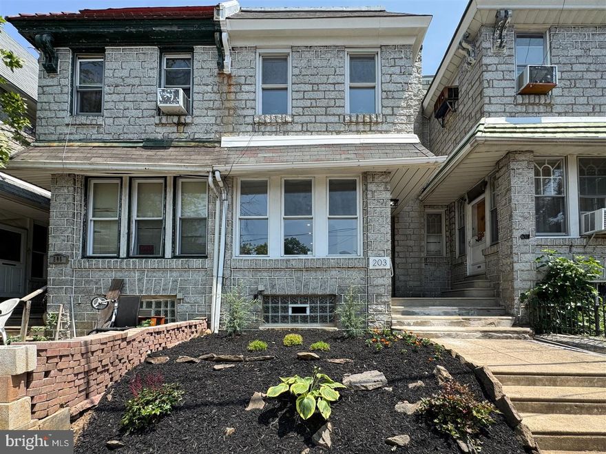 Beautifully updated, stone-front townhouse for sale in Upper Darby!  This home boasts 3 bedrooms, 2 full bathrooms, updated kitchen, hardwood floors, garage, new water heater, and the home has been completely rewired. The primary bedroom has its own private bathroom, the second full bathroom has been completely updated, and there is plenty of storage available in the unfinished basement.  Schedule your showing today.